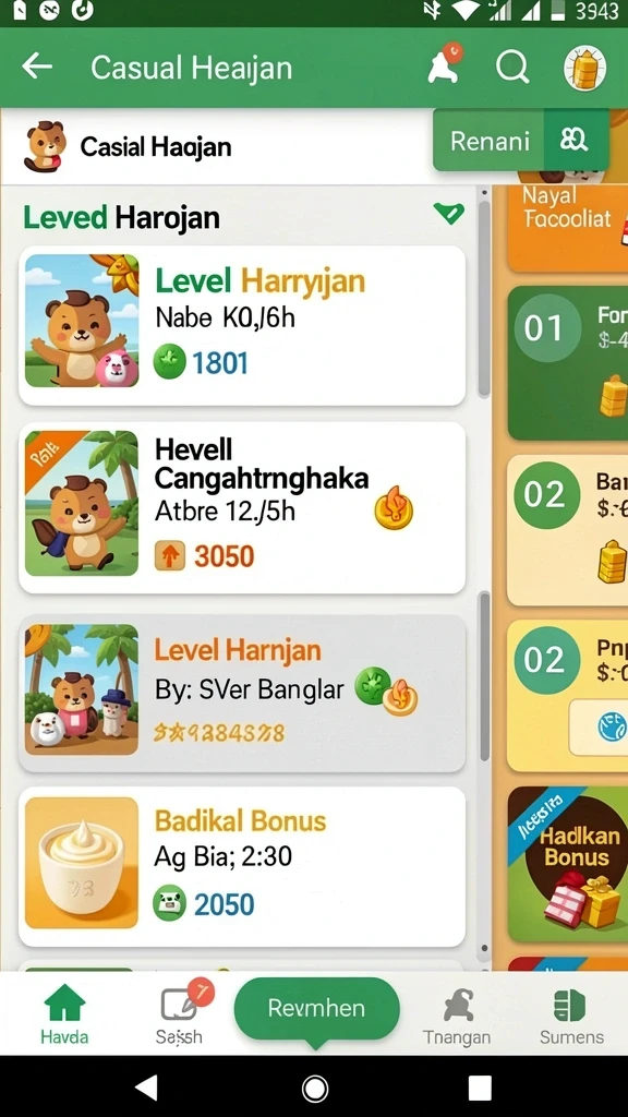 Tampilan utama aplikasi 66MENANG yang menarik.