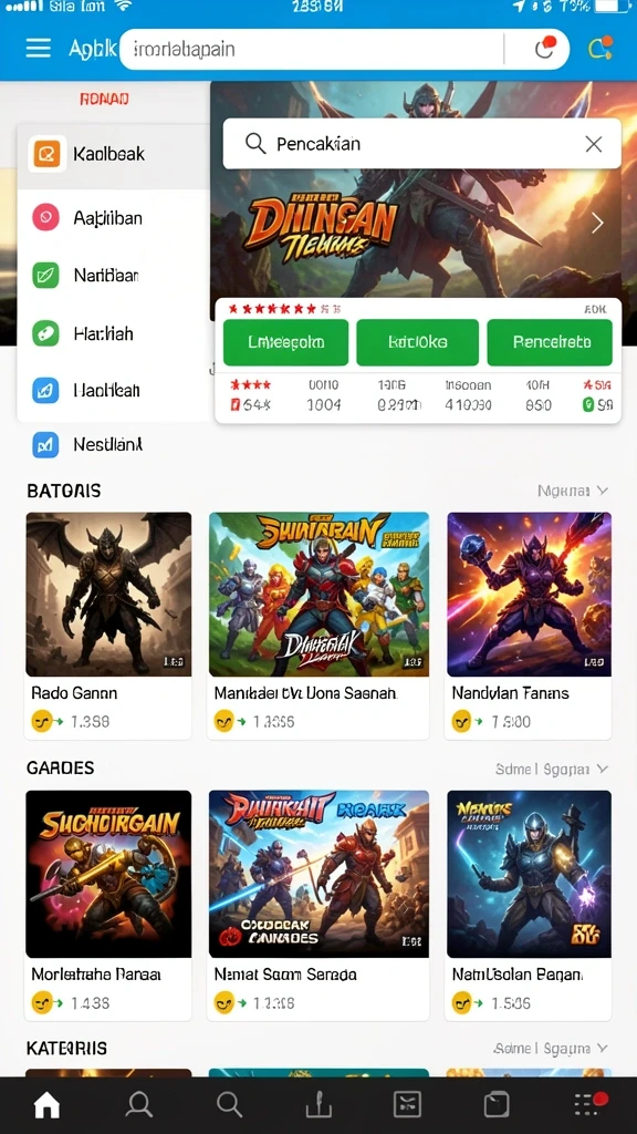 Mode permainan kompetitif yang menantang.