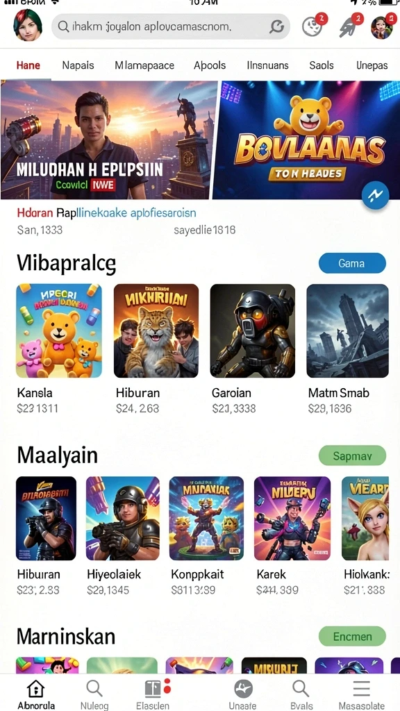 Beragam permainan menarik untuk dicoba.