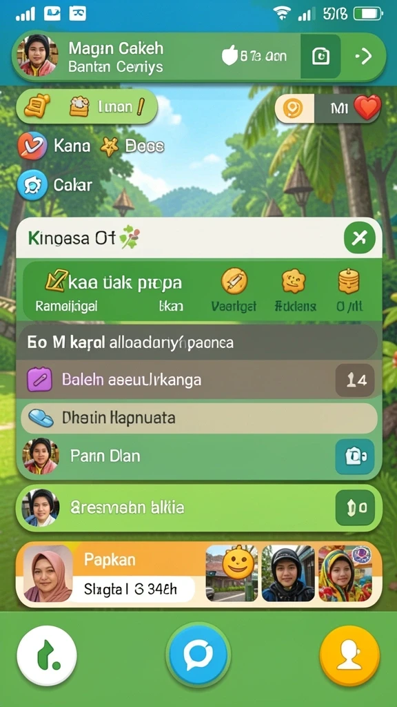 Tampilan menu utama aplikasi dengan navigasi yang intuitif.