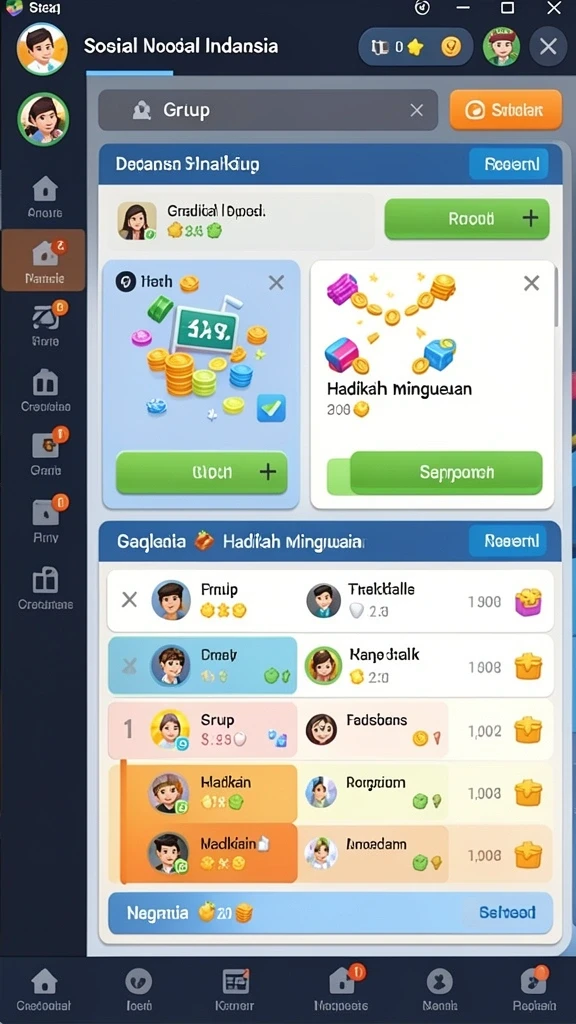 Sistem karakter unik yang dapat ditingkatkan.