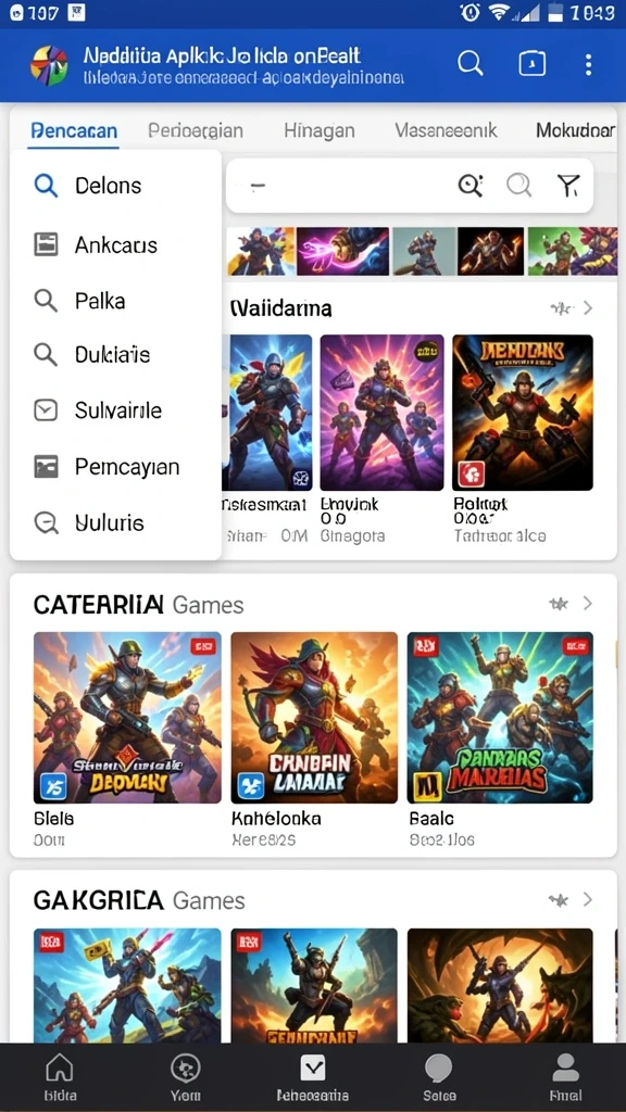 Tampilan awal yang menarik perhatian.
