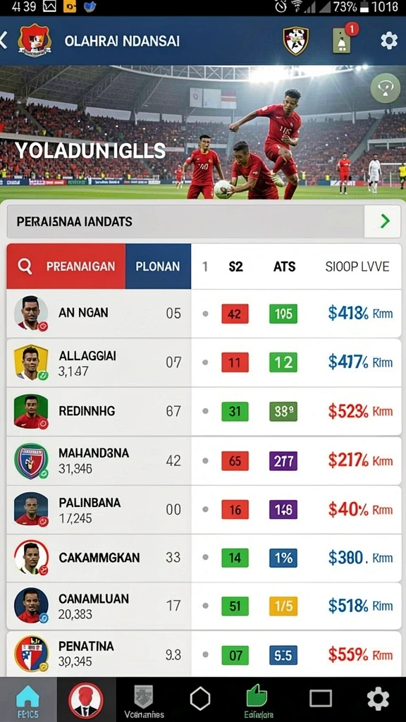 Tampilan utama game RAJACORC yang menarik dan intuitif.