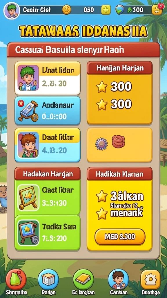 Tampilan awal game yang menggugah semangat bermain.