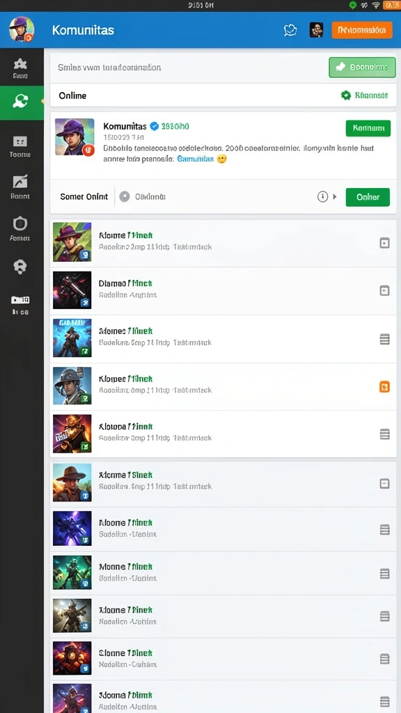 Screenshot menampilkan berbagai opsi permainan yang tersedia.