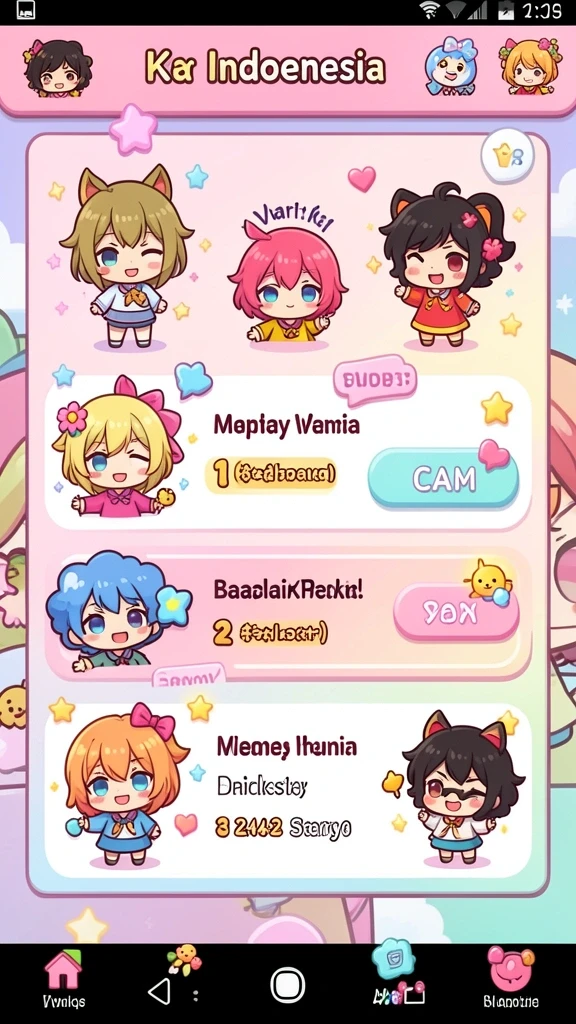 Screenshot menggambarkan fitur interaksi sosial antar pemain.