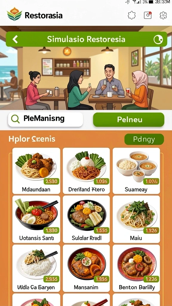Tampilan awal yang menarik dan intuitif.