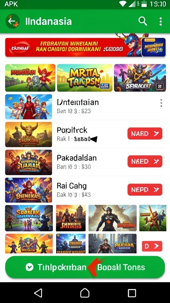 Tampilan antarmuka utama WG87 yang menarik.